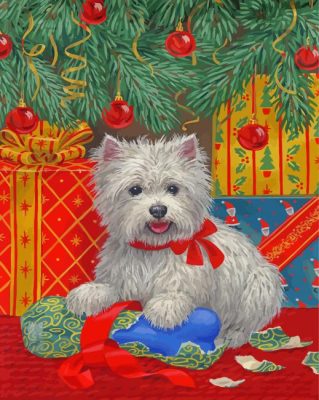 Westie Christmas Art Paint By Number