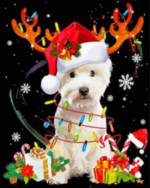 Westie Christmas Paint By Number