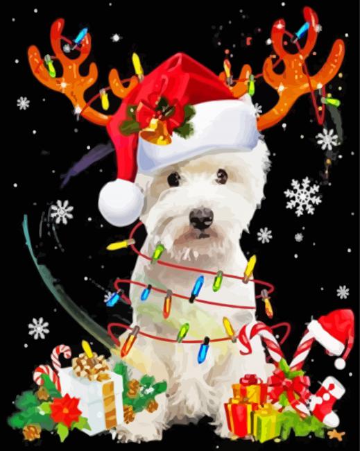 Westie Christmas Paint By Number