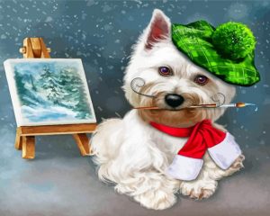 Westie Christmas Paint By Number
