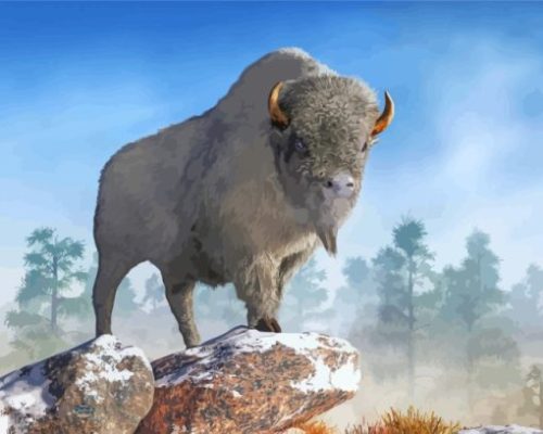 Grey Buffalo Paint By Number