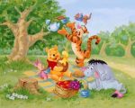Winnie The Pooh Picnic Paint by numbers