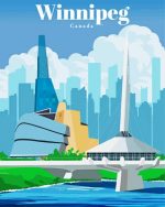Winnipeg Canada Poster paint by number