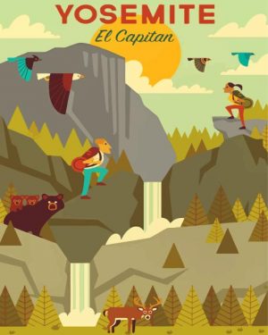 Yosemite El Capitan Poster Paint By Numbers
