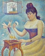 Lady Doing Makeup Paint By Numbers