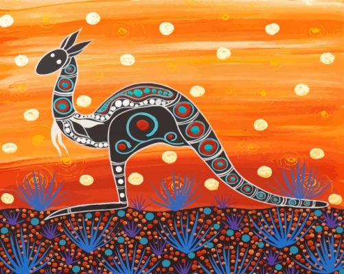 Aboriginal Australian Kangaroo Art Paint By Number