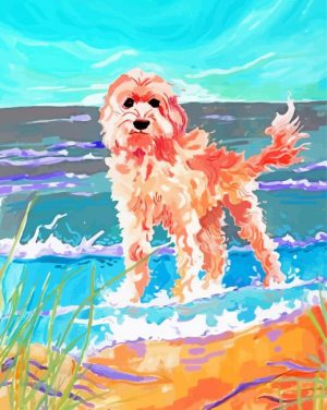 Abstract Cockapoo Dog Paint By Number
