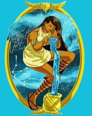 African Aquarius Woman Paint By Numbers