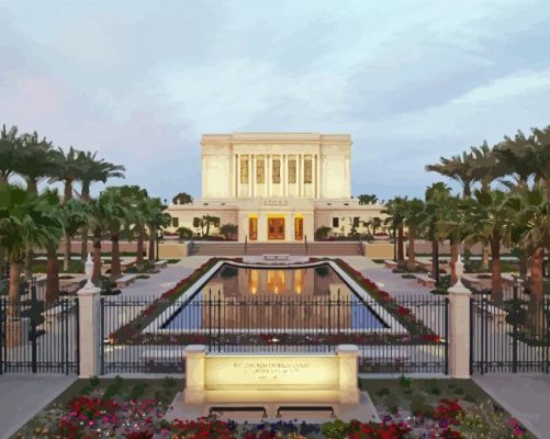 Lds Mesa Temple Art Paint By Numbers