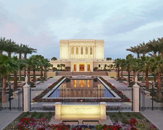 Lds Mesa Temple Art Paint By Numbers