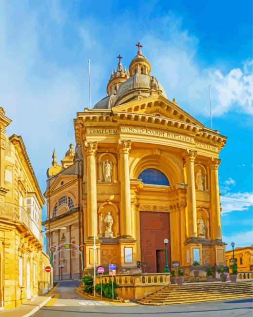 Rotunda St John Baptist Church Gozo Paint By Numbers
