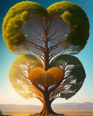 Heart Tree Of Life Paint By Number