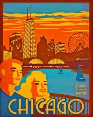 Illinois Chicago Poster Paint By Numbers