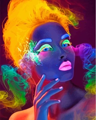 Aesthetic Neon Lady Paint By Number