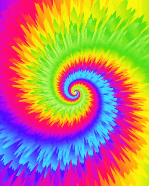 Aesthetic Tye Dye Colors Paint By Number