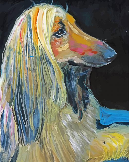 Afghan Hound Dog Art Paint By Number