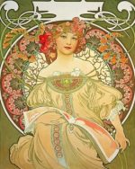 Alphonse Mucha Daydream Paint By Numbers