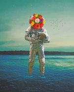 Astronaut Flowers Face Paint By Numbers