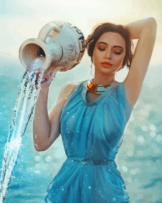 Beautiful Aquarius Lady Paint By Numbers
