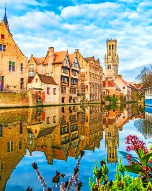 Belfry Of Bruges Reflections Paint By Number