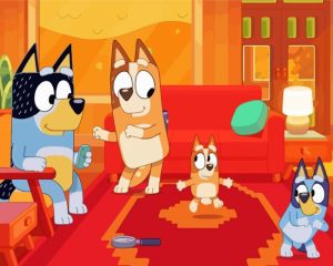 bluey cartoon paint by numbers