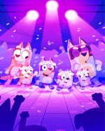 Bluey The Sign Cartoon paint by numbers