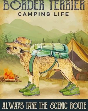 Border Terrier Poster Paint By Number