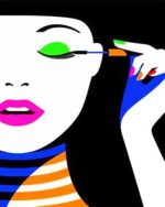 Girl Doing Makeup Paint By Numbers