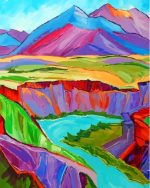 Colorful Mountain Paint By Number