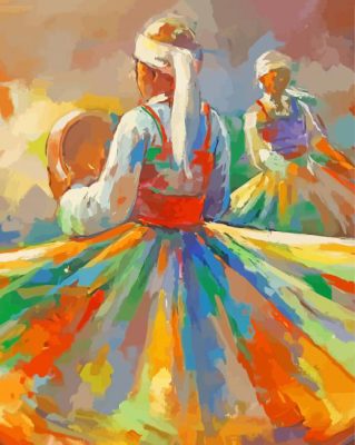 Colorful Sufi Men Paint By Number