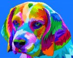 Colorful Beagle Paint By Number