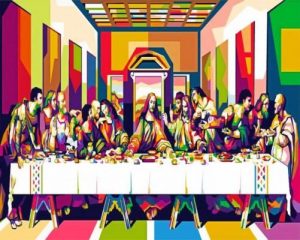 Last Supper Colorful Pop Art paint by numbers