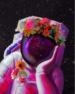 Astronaut Flowers Paint By Numbers