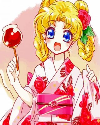 Usagi Tsukino Anime Character Paint By Number