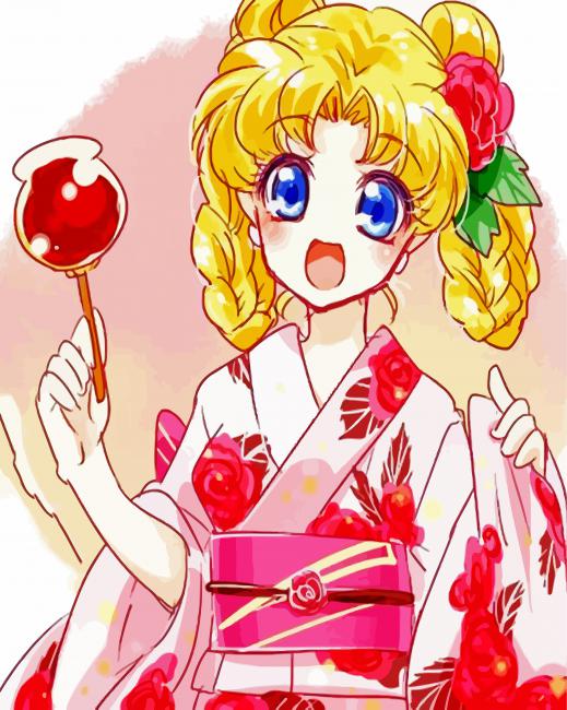 Usagi Tsukino Anime Character Paint By Number