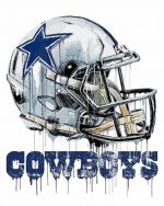 Dallas Cowboys Helmet Logo Paint By Number