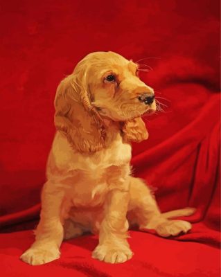 Cocker Spaniel Puppy Paint By Numbers