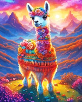 Floral Alpaca Paint By Number