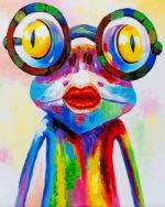 Frog With Glasses Paint By Numbers