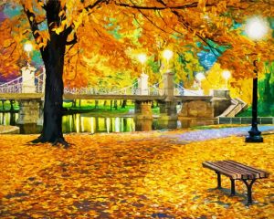 Autumn At Boston Garden Paint By Number
