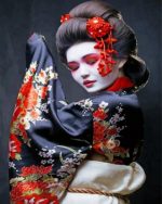 geisha woman paint by numbers