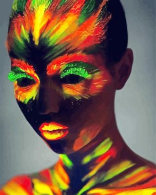 glow in the dark girl paint by numbers