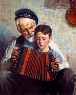 Grandfather And Grandson Paint By Number