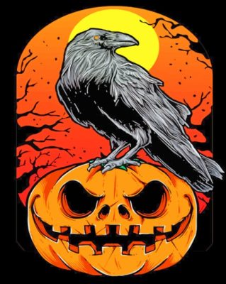 Halloween Crow Paint By Number