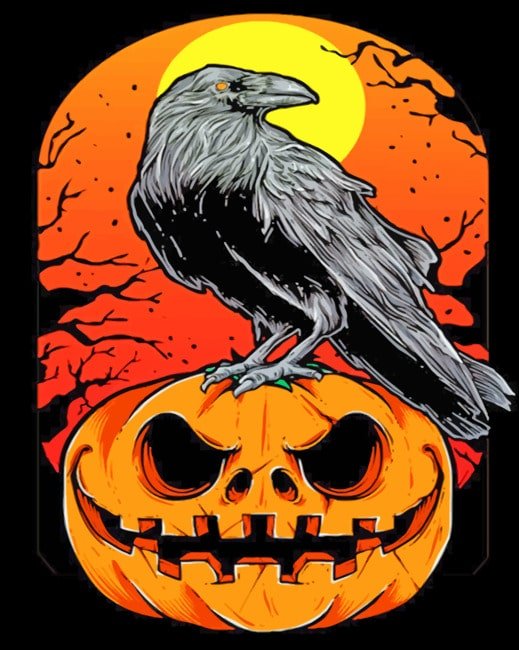 Halloween Crow Paint By Number