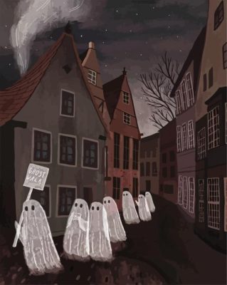 Halloween Ghosts Paint By Numbers