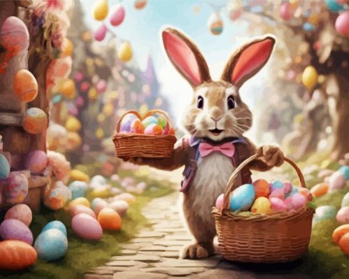 Happy Easter Bunny Paint By Number