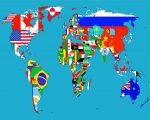 Map World Flags Paint By Numbers