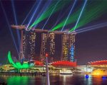 Marina Bay Sands Singapore Light Show Paint By Number