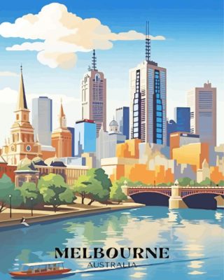 Melbourne Poster Paint By Number